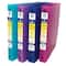 Assorted Colors 3-Ring Poly Binder, 1" Capacity, Pack of 6